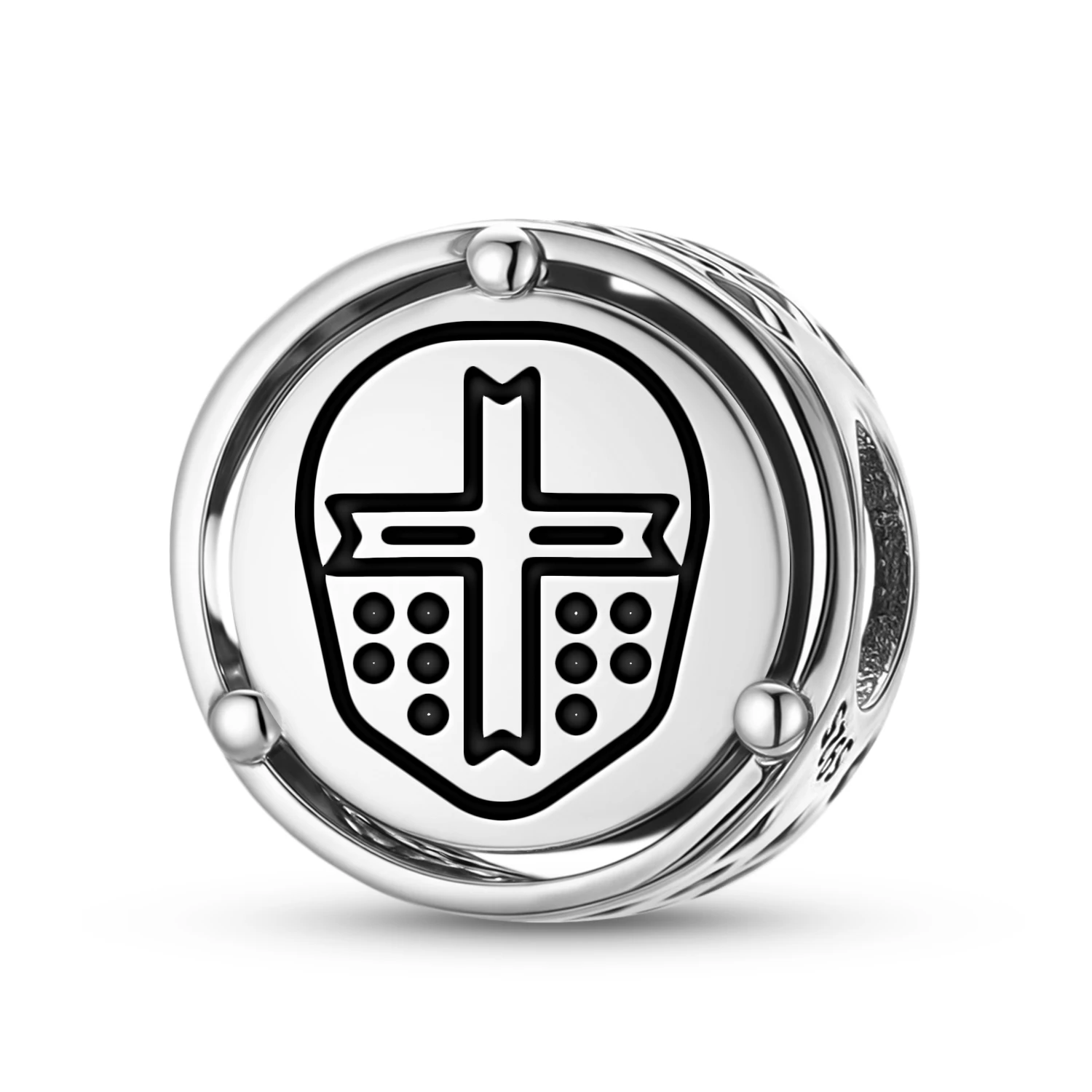 

925 Sterling Silver Templar Templar Helmet Charm Fit Original Bracelet Diy Jewelry Accessories Family Bead