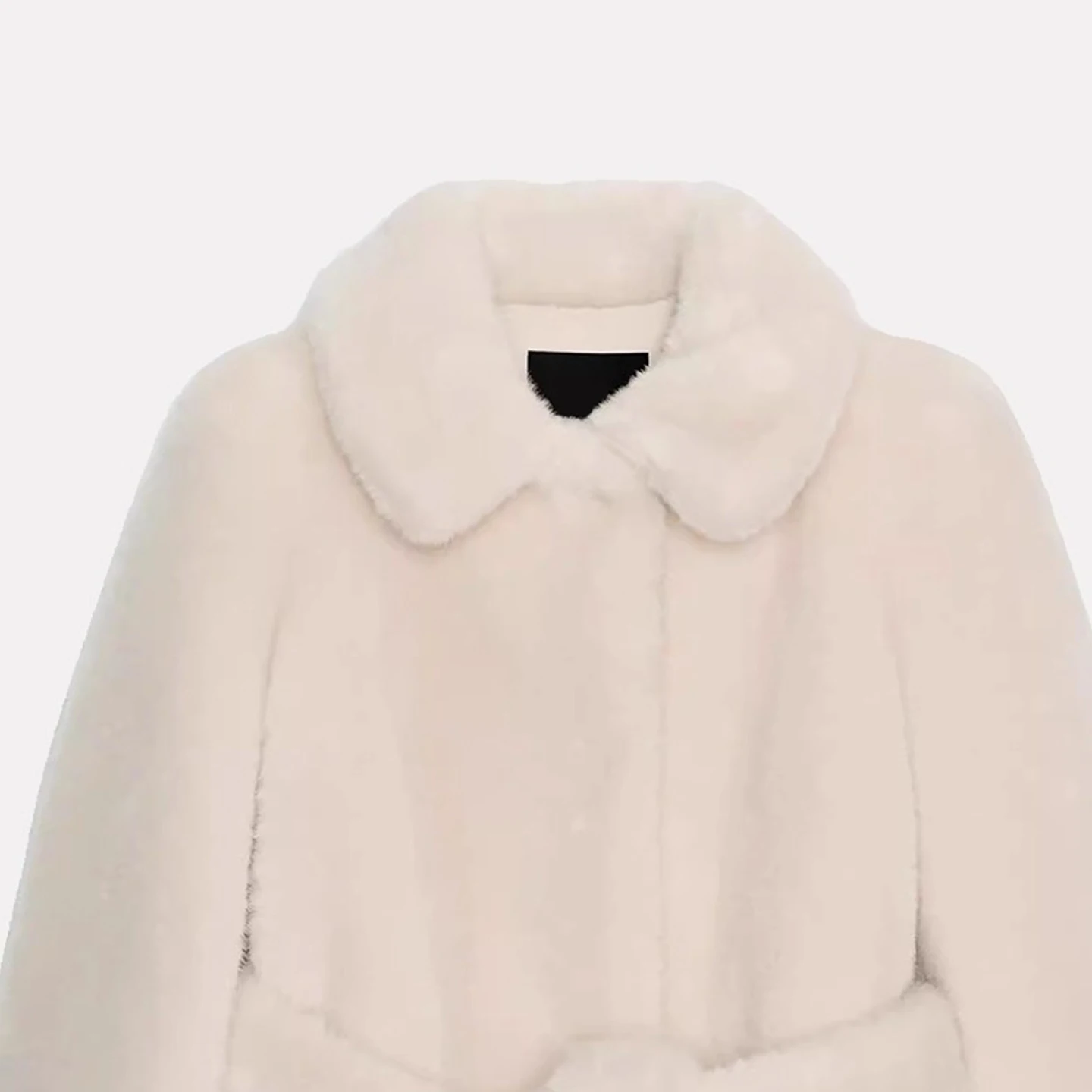 معطف فايونابل بتأثير الفرو الصناعي مع حزام Z للسيدات جديد 2025 طويل Sve فضفاض مناسب للتنقل بدون قبعة متضمنة #2