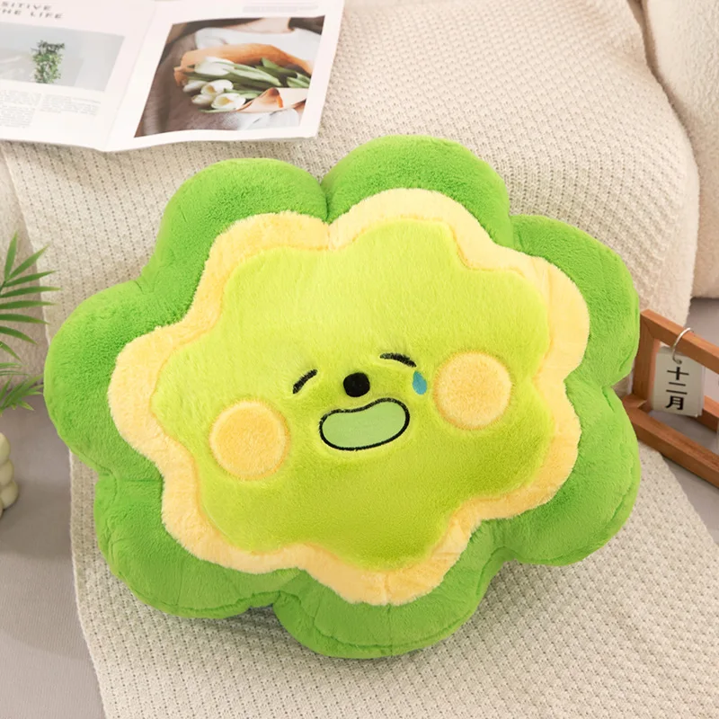 New 2025 Hot Popular Cute Plush Toys Balsam Pear Shape Bitter Melon Slice Cartoon Doll Decoration Warm And Healing Children Gift