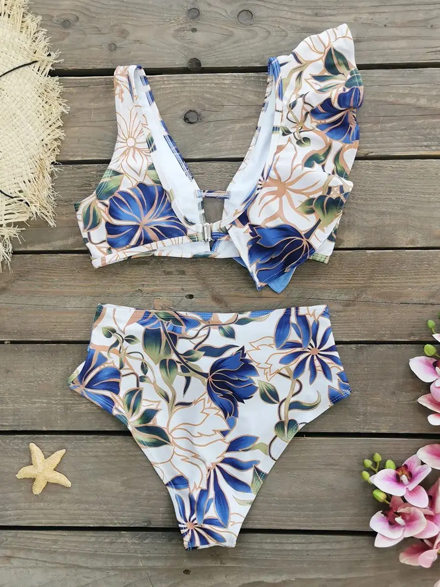 Seksi sıcak satış Bikini setleri koleksiyonu 2024 yeni yüksek bel mayo kadınlar Push Up moda kadın mayo Beachwear Mujer