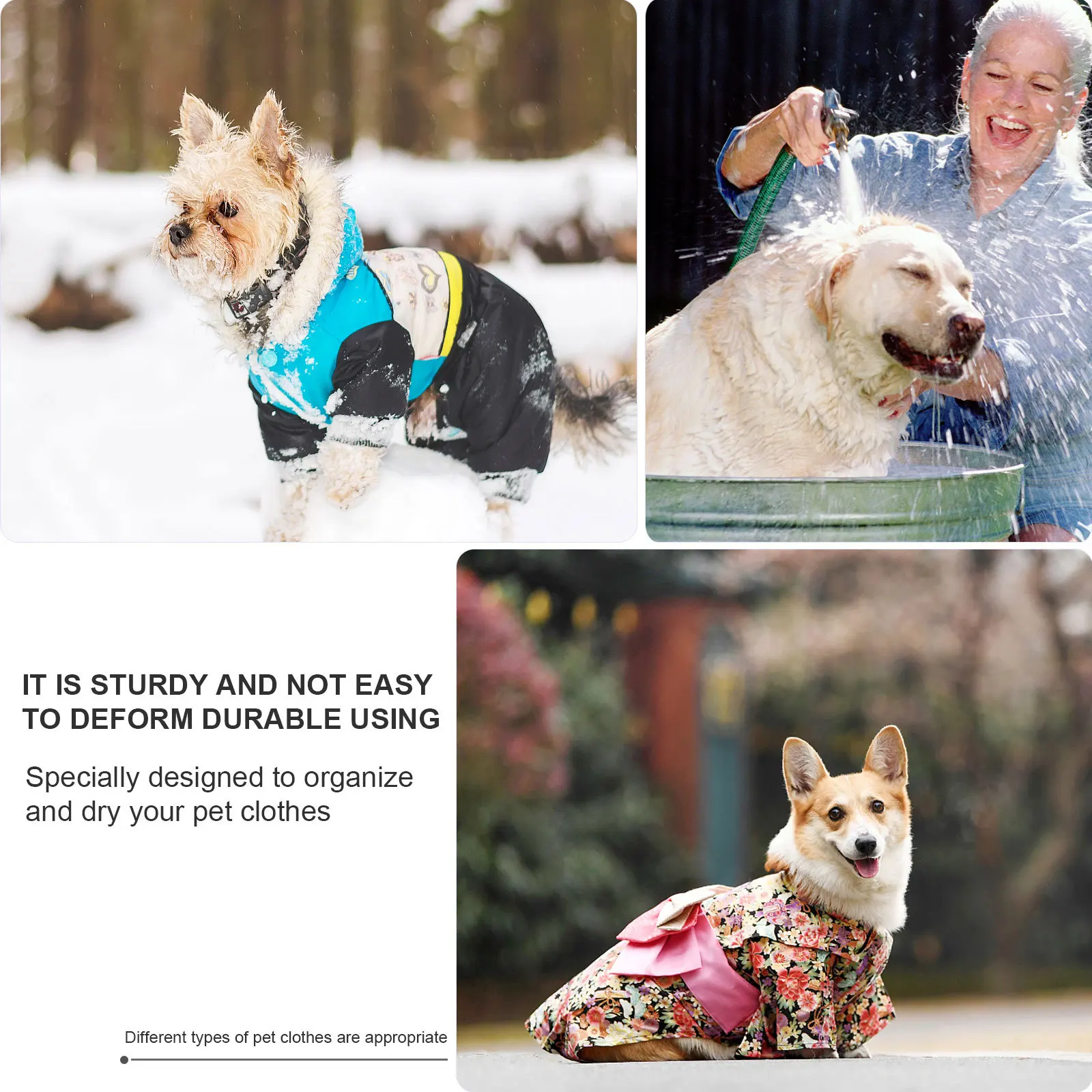 

20 Pcs Pet Clothes Storage Dog Clothing Rack Apparel Hangers Organizer Small Coat for Drying Holder