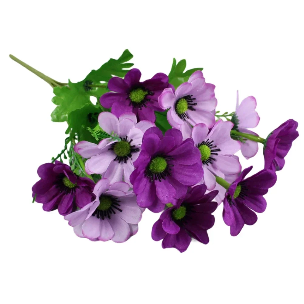 1pcs Daisy Flower Artificial Flowers Bouquet For Indoor Table Home Vase Decor Fake Flowers Garden Wedding Decoration Outdoor