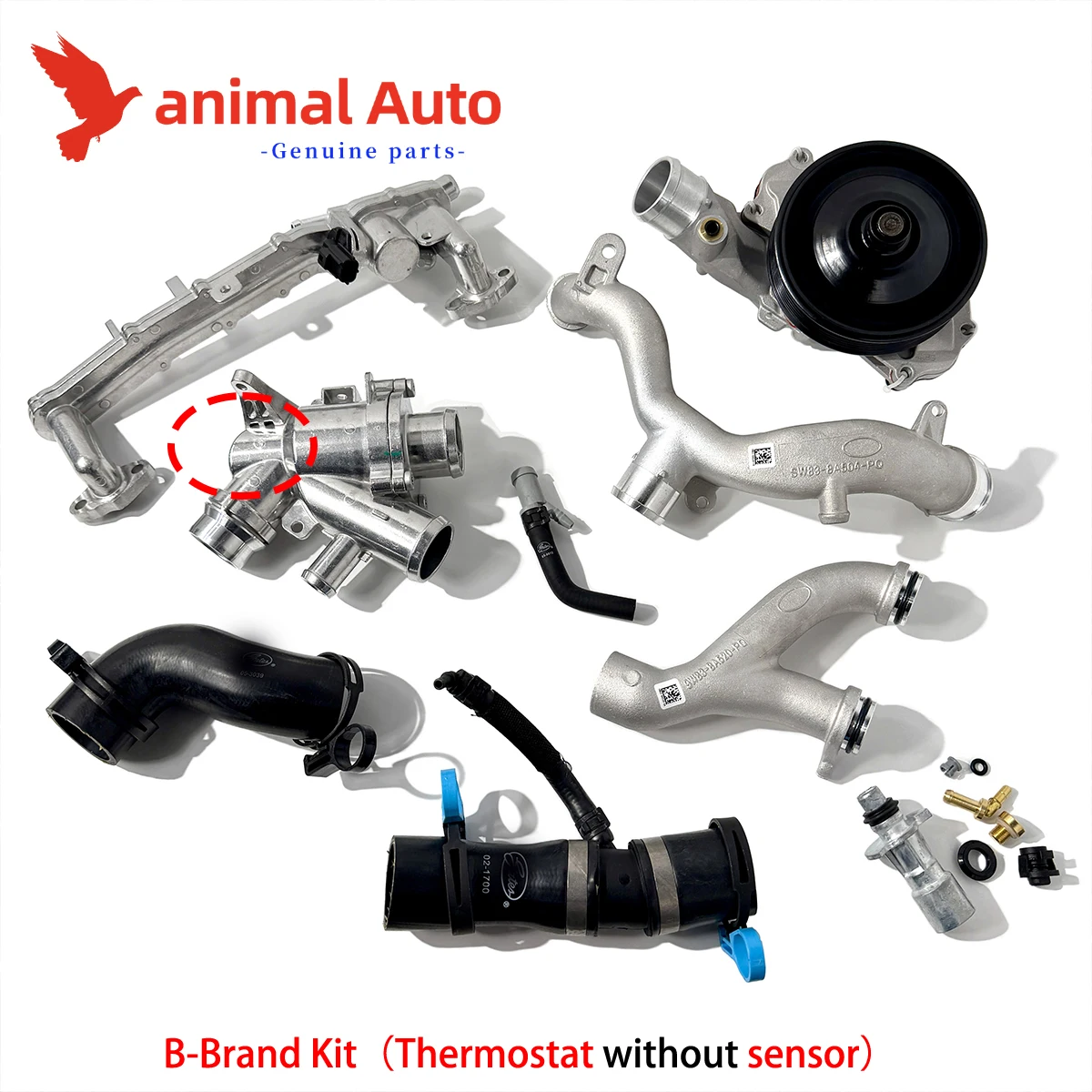 Cooling system upgrade kit for Jaguar Land Rover 5.0 V8 Supercharged Engine LR097165 LR117568 LR049990 LR045239 LR122709