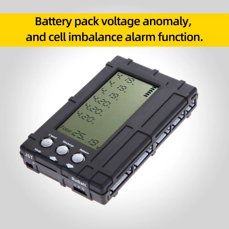 3in1 Battery Balancer LCD Display Voltage Meter Capacity Tester Checker Support 2-6S For RC FPV Lipo LiFe Airplane Parts