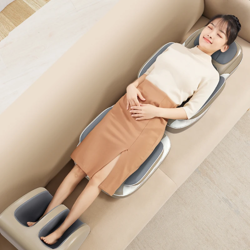 Wholesale Sale Price Electric Full Body Shiatsu Massage Cushion Popular Leather Heating Vibration Mat for Neck Application