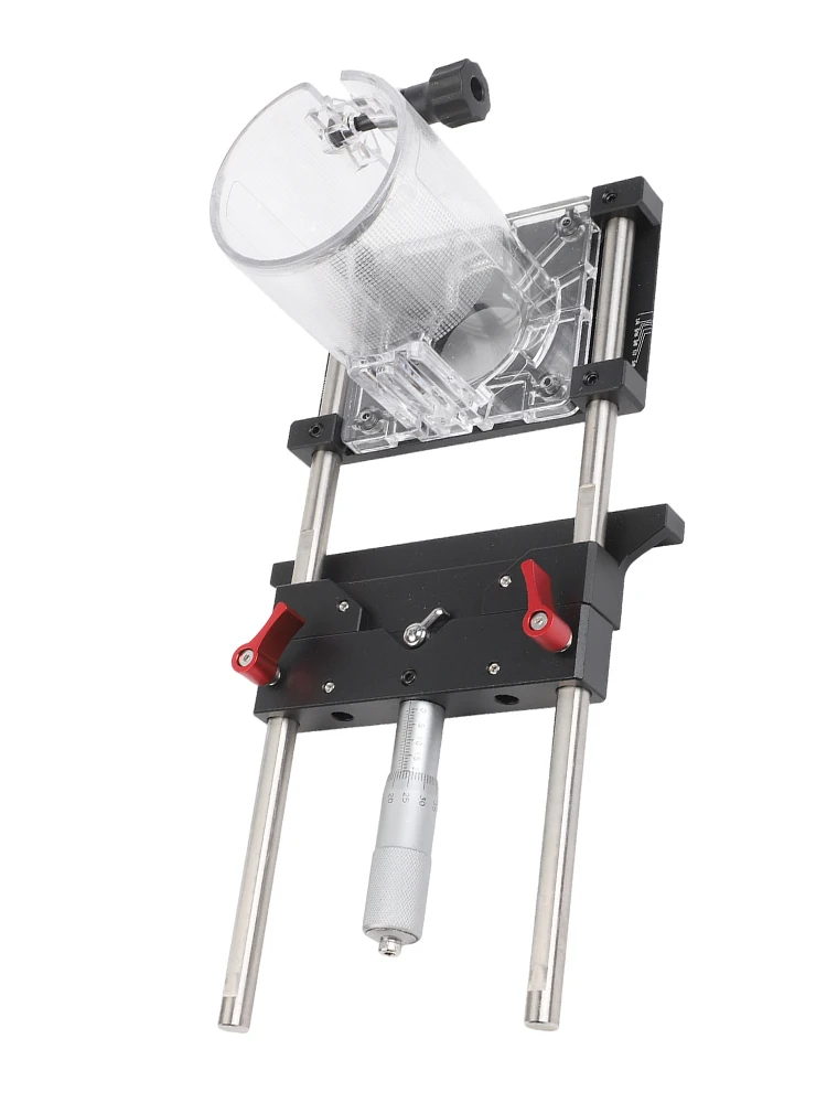 

CNC Aluminum Base 65mm Trimmer Base DIY Projects Locking Mechanism Reset Scale Handle Slotting Range Aluminum Alloy Material