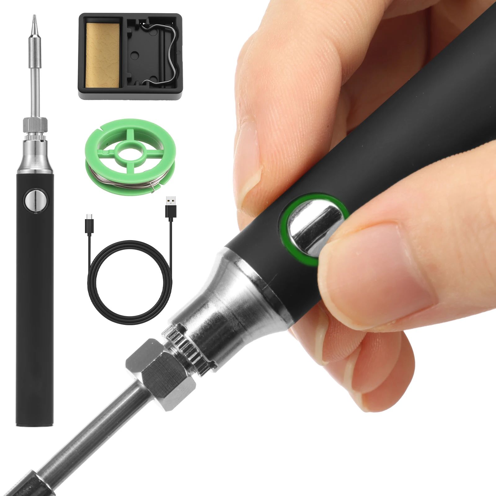 

Cordless Soldering Iron Tool Pen Portable USB 8W Electric Powered Kit Rechargeable and Temperature Adjustment Hand Tools
