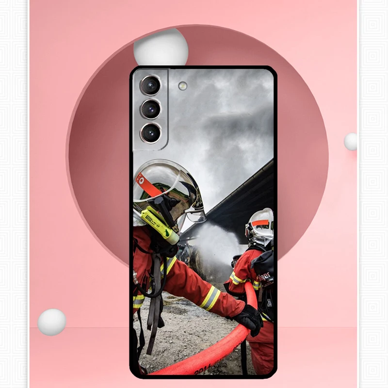 Firefighter Heroes Fireman Case For Samsung Galaxy S22 S23 S24 Ultra Note 20 10 S8 S9 S10 Plus S21 S20 FE Soft Cover