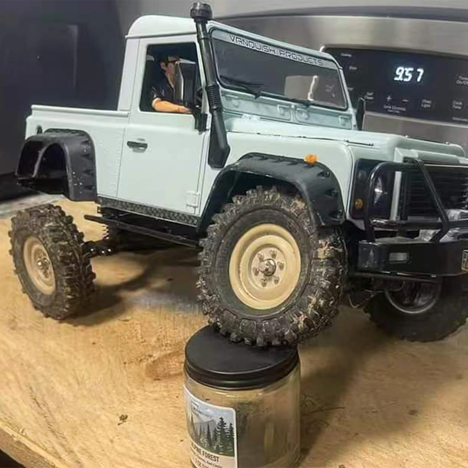 Plastic Wide Fender Flares Set for 1/10 RC Crawler RC4WD  Gelande II Defender D90 D110 Body view 6