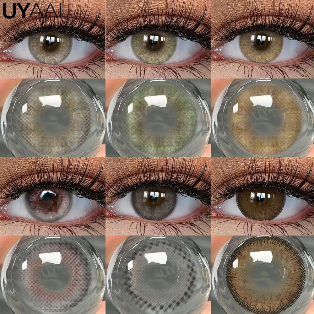 UYAAI Kontaktlinsen Beauty Schwarze Linsen Make-up PATTAYA Grüne Linsen Blaue Augen Farblinsen Natürliche Braune Linsen Kosmetik Graue Augen