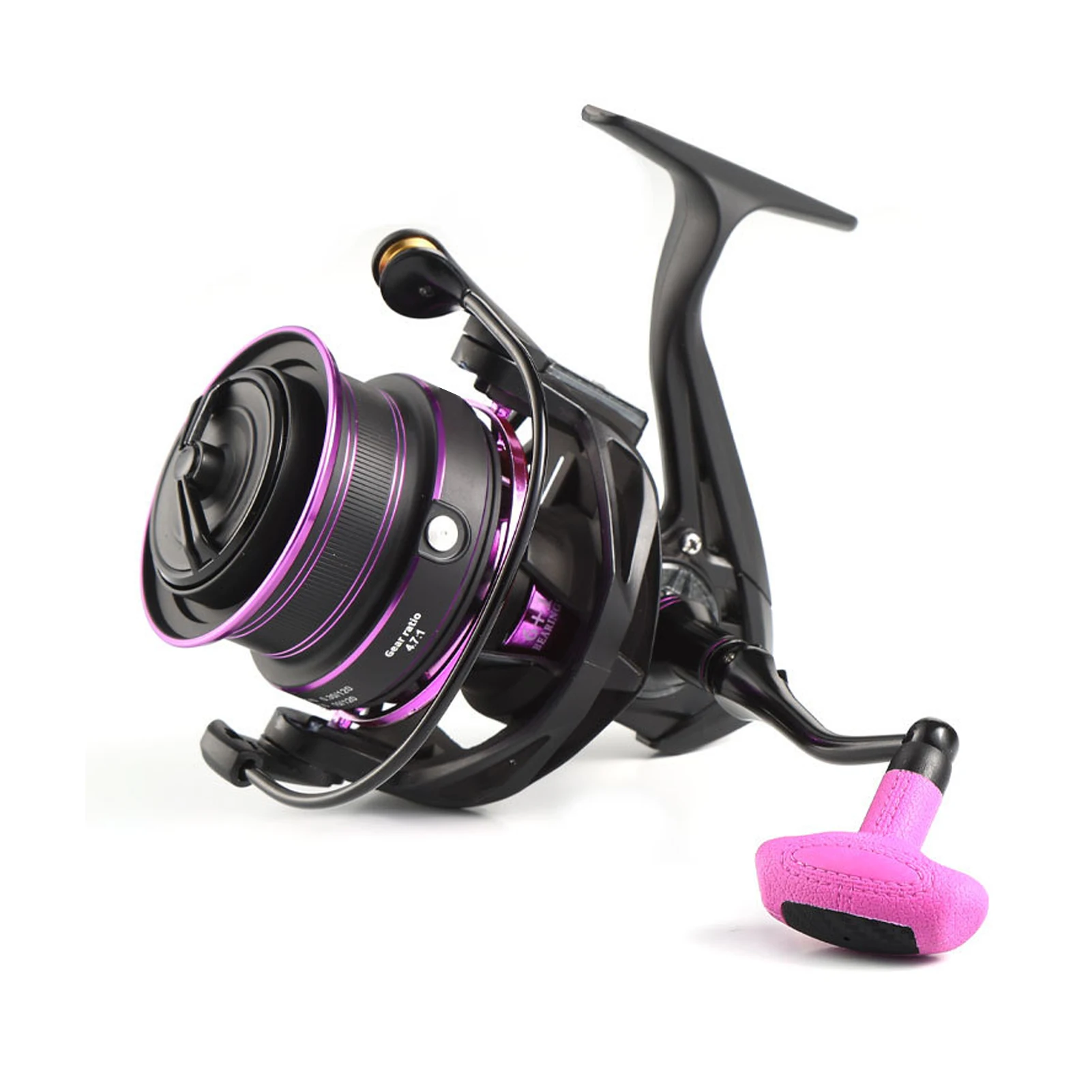 海水用ローテーションリール-ヘビーデューティーメタルフィッシングローテーションリール-交換可能なハンドル付き-海水用ローテーションリール