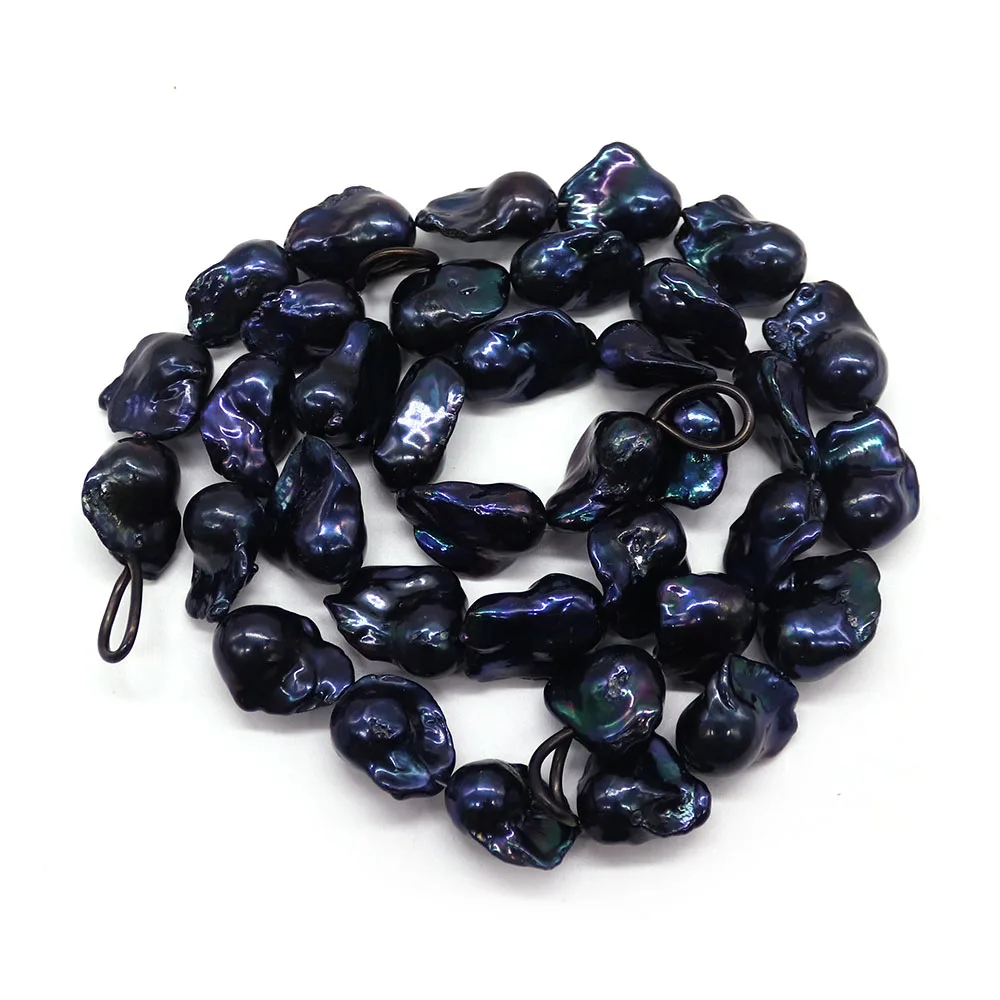 

Natural Pearl Dyed Black Large Tail-shaped Loose Beads with Straight Holes Suitable for DIY Fashion Necklaces Bracelets Gifts