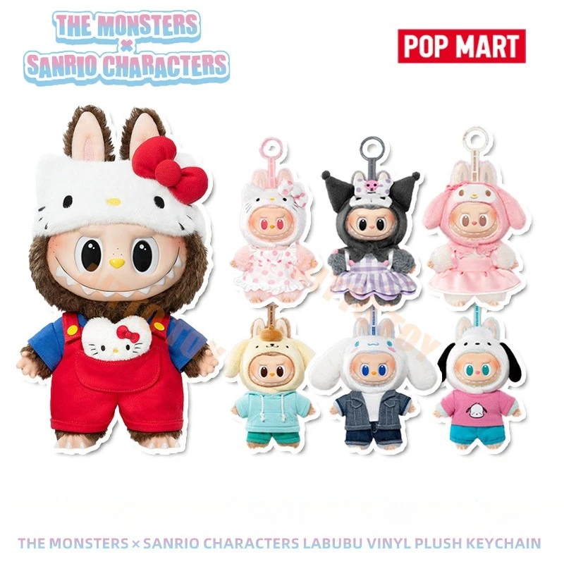 

POP MART LABUBU THE MONSTERS SANRIO CHARACTERS Vinyl Plush Blind Box Collectible Kawaii Toys Home Ornaments Figurines