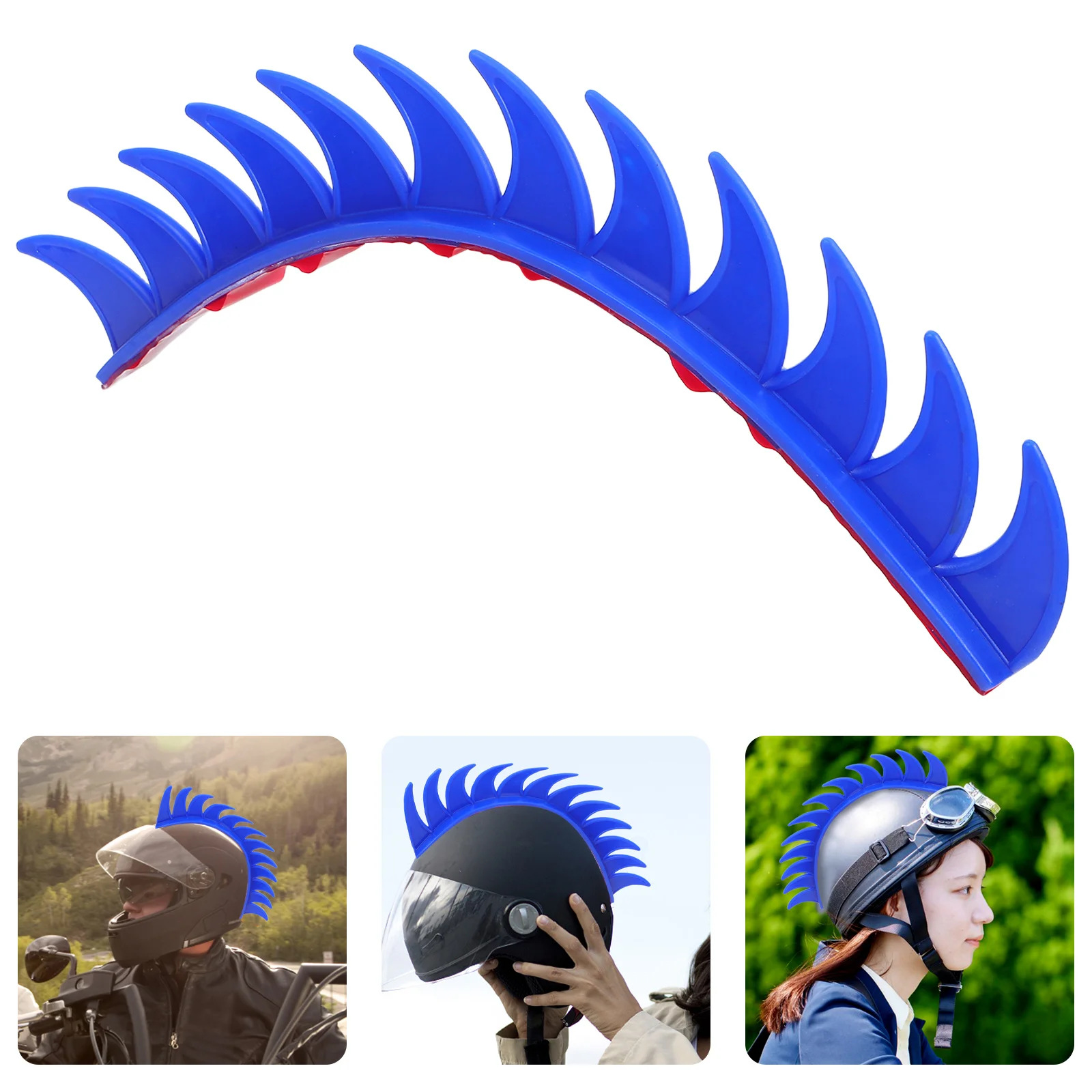 Strip Blue Arc-Shaped Personalized Retro Decoration For Motorcycle Modified Patch Biker Party Accessory