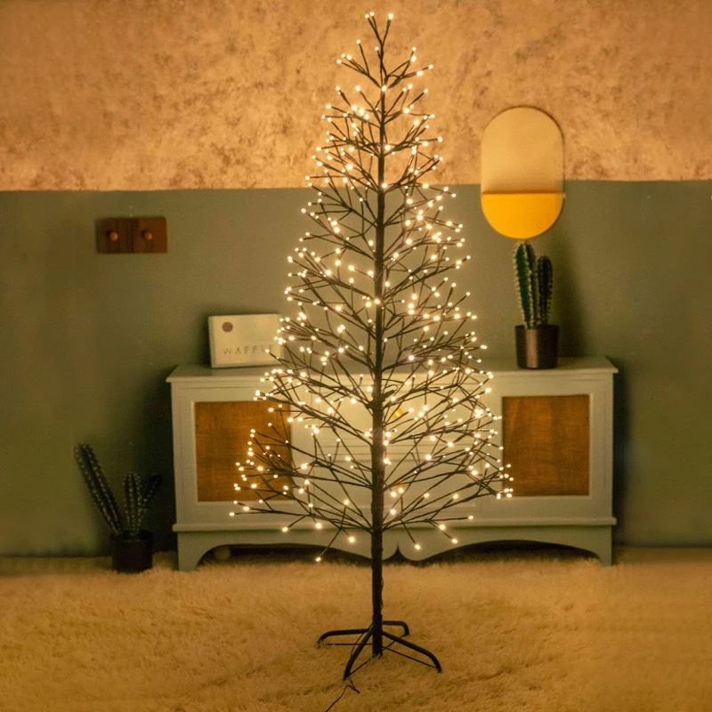 

Modern Style LED Red Christmas Tree Decoration Lights Festive Atmosphere Simulation Black Christmas Lights Wholesale