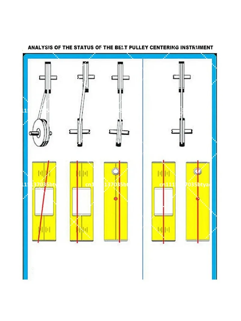 Laser Pulley Alignment Instrument Sprocket Alignment Tool Roll Parallelism Detector PDL-02