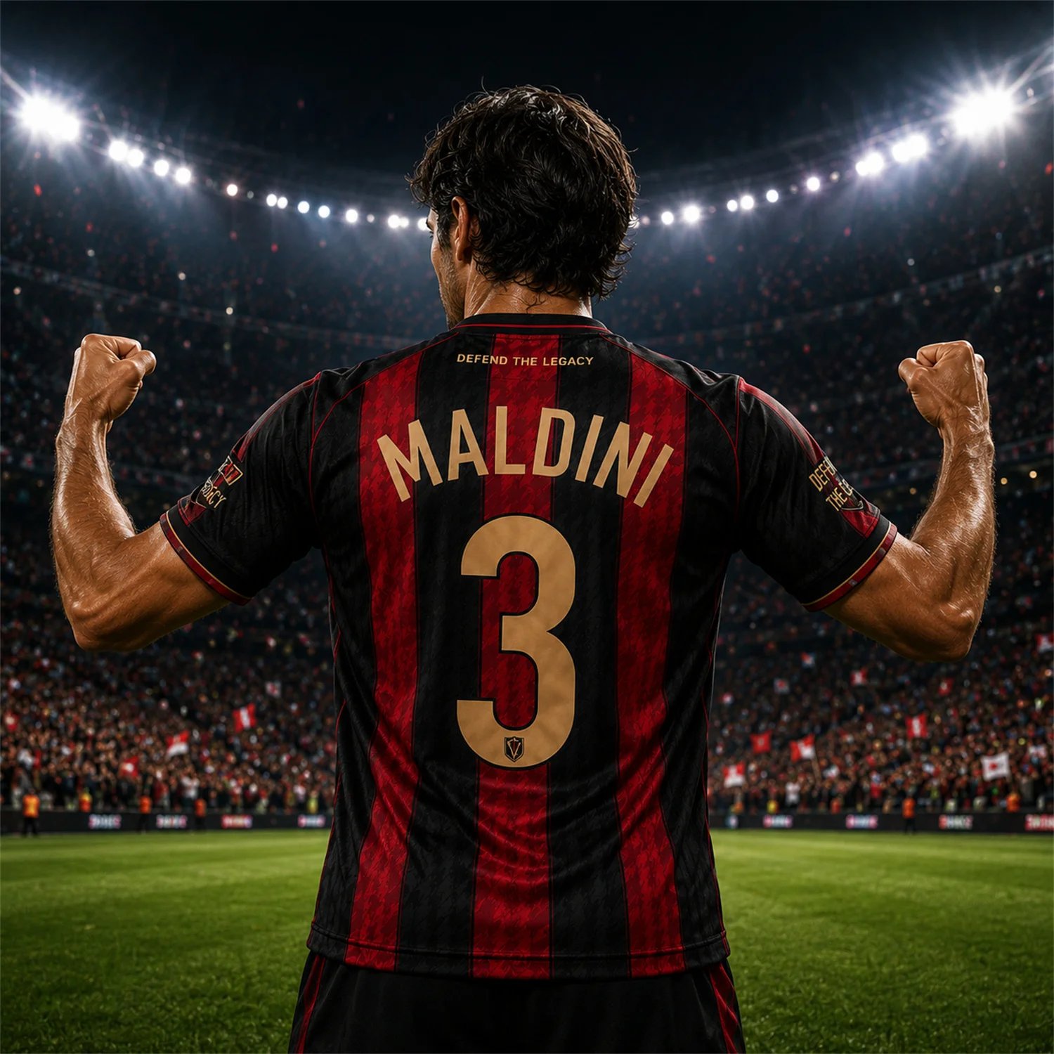 Black Red No 3 Soccer Jersey Men Women Kids Maldini Football Shirt Short Sleeve Sportswear Match Top Breathable Fan Jersey Youth