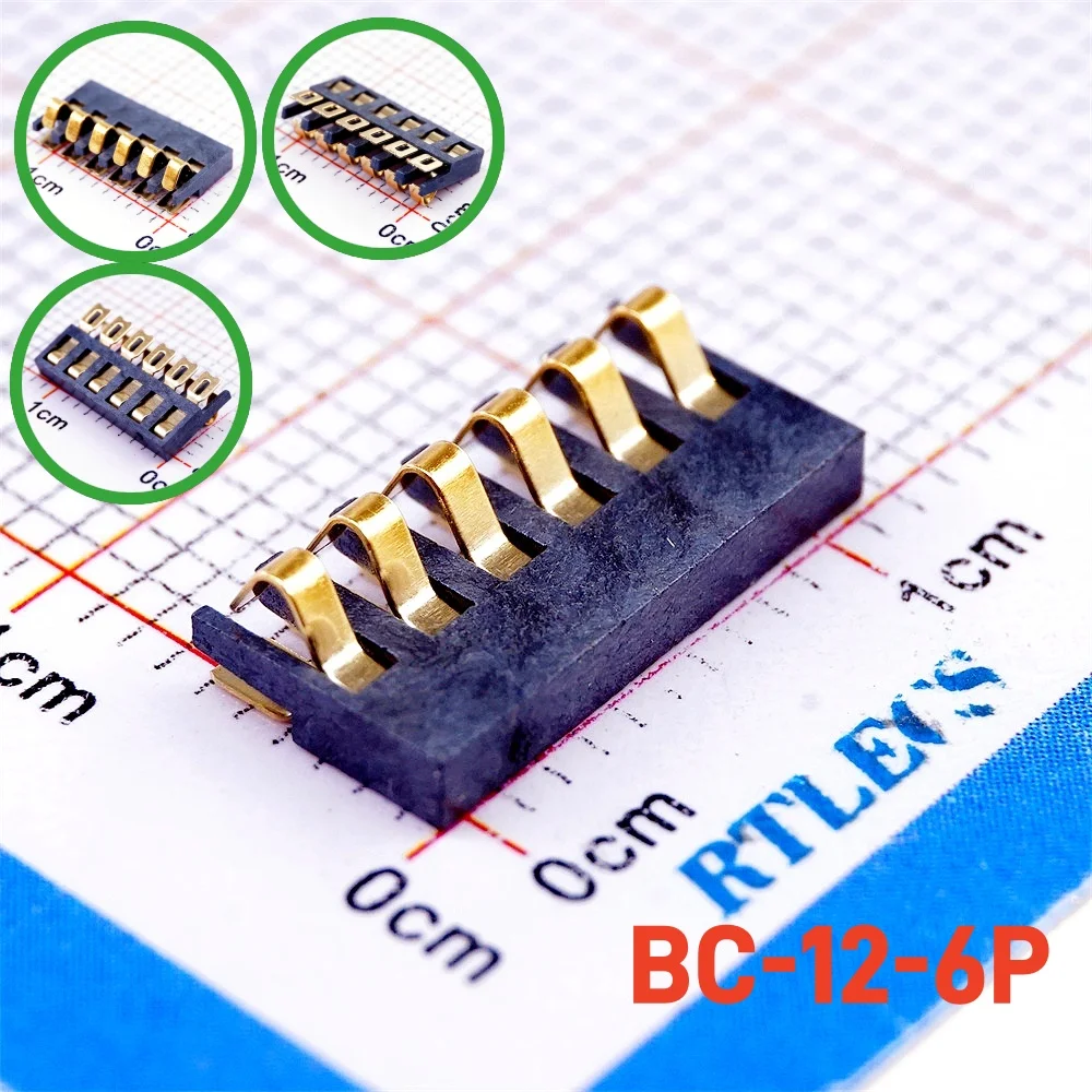 5 20 50 Pcs Spring Compression Contact 2.0 mm Pitch 2 3 4 5 6 7 8 Pin Male Female Surface Mount PCB modular Connector Battery
