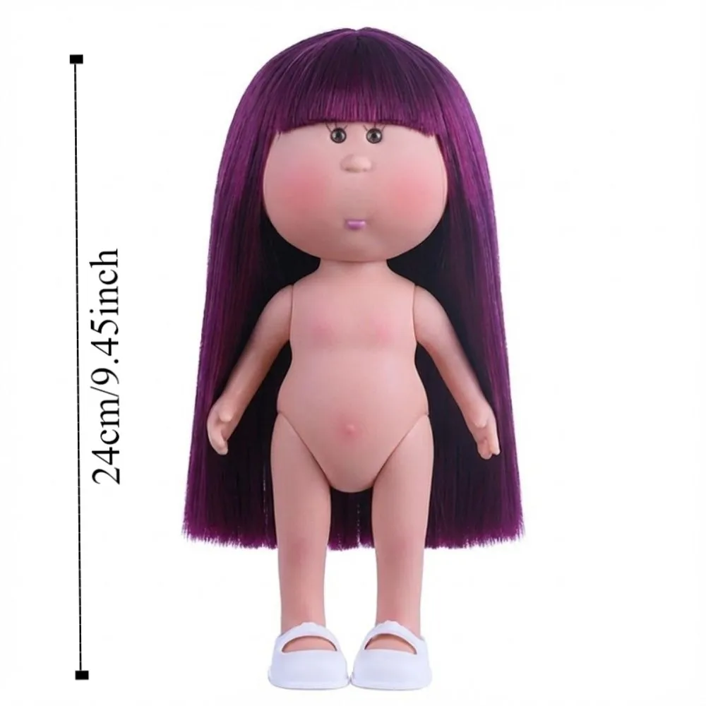Krullend haar 24cm Bean Eye vinylpop donkere huid kleedpop Mia Potato poppen 24cm beweegbare actiefiguur lichaam pop accessoires