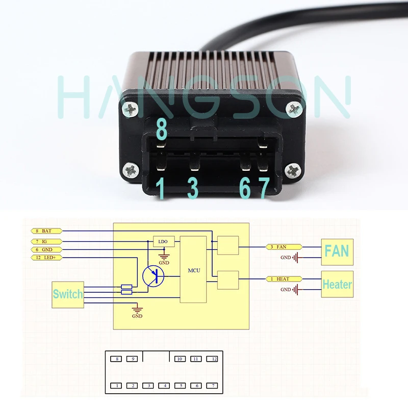 Car Seat Switch Controller Heating Switch Three Four-speed 23MM Auto Car Universal Heating Ventilation Control Module Switch