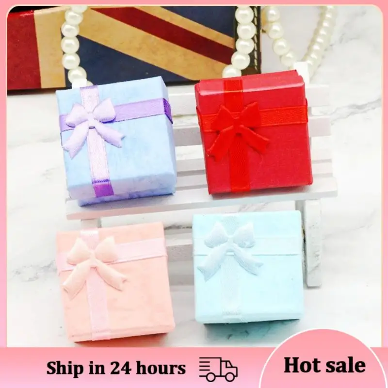 1pcs Ring Storage Box Earring Gift Box Paper Jewelry Packaging Container Jewelry Box Display Caja De Anillo Christmas Box