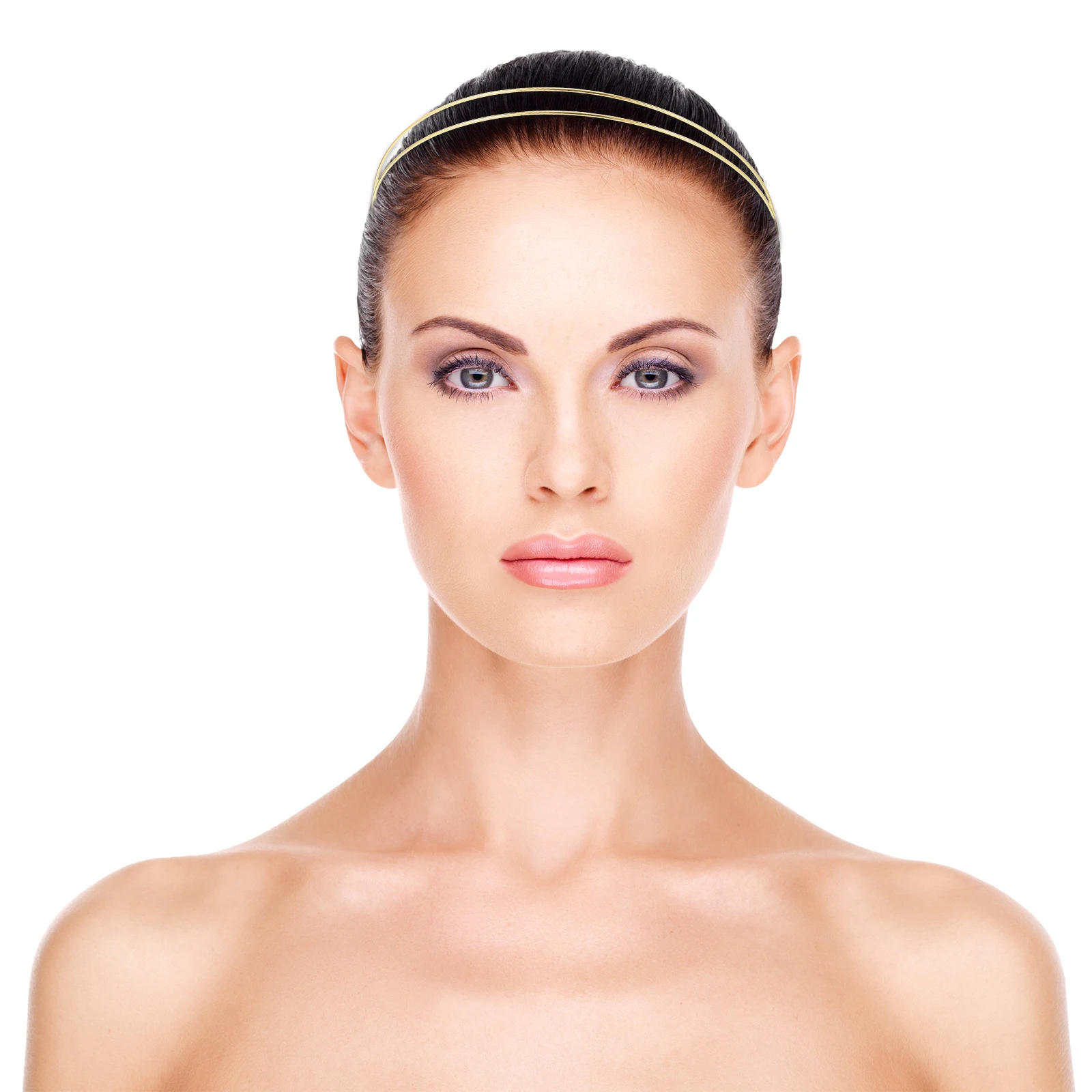 

4pcs Hairband Accessories Women Girls 18K Gold Tone DIY Crown Base Double Layer Retro Hair Circles Headdress Hoops