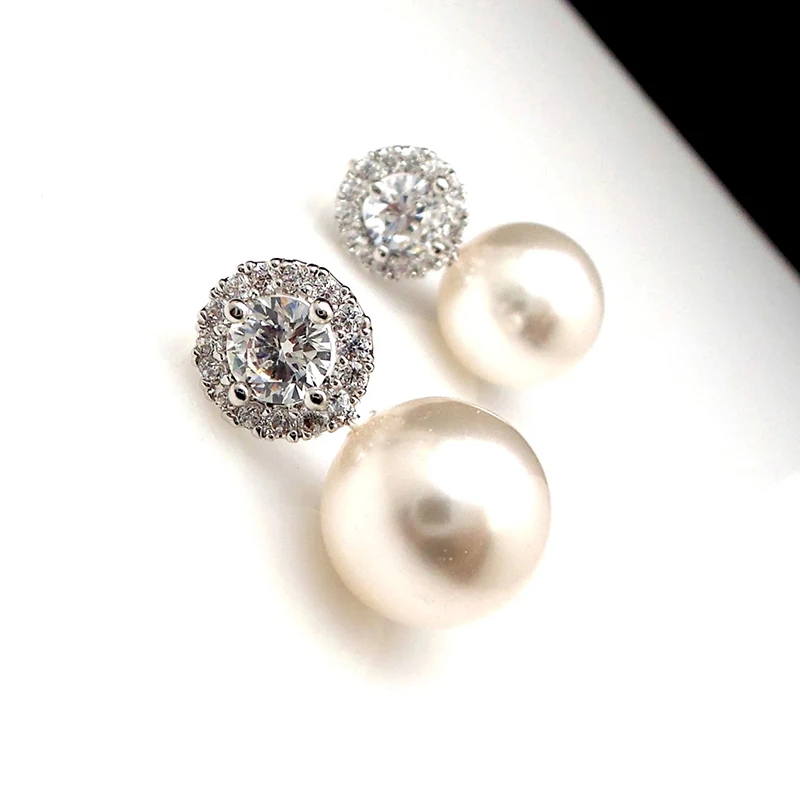 Women's Delicate Imitation Pearl Earrings, Elegant Wedding Accessory