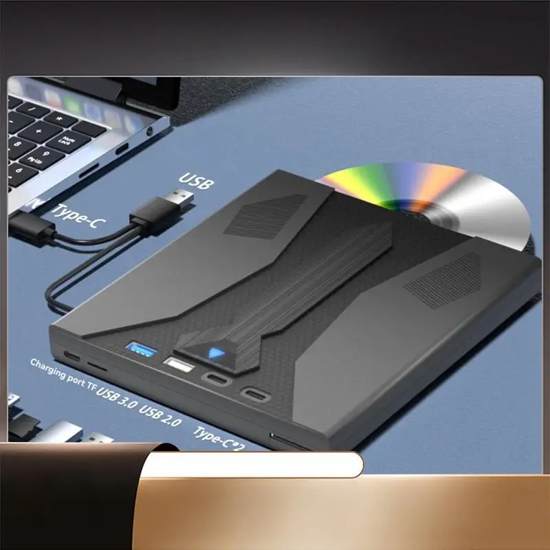 

7 In 1 External CD DVD Optical Drive USB 3.0 Type C External CD DVD Optical Drive Multifunction Drive For Windows PC Laptop-N35R