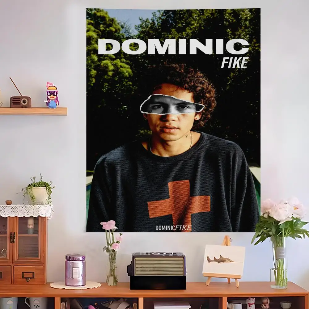 D-Dominic Fike Singer Tapestry Bedroom Living Bar Garden Outdoor Microfiber Festival Decoration Background Art
