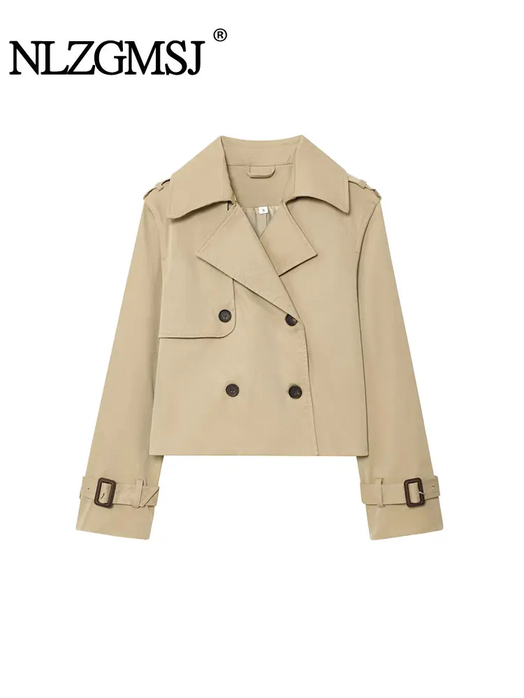 

NLZGMSJ 2025 Autumn Casual Chic Women Jackets Solid Turn-down Collar Long Sleeve Coats New Fashion Jacket Outwear