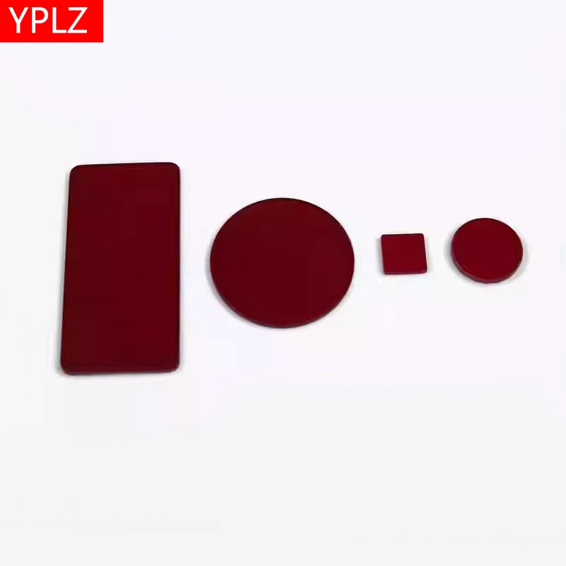 Optical Red Glass 630nm Transmitting Long Wave Pass High Transmittance Short Wave Cut off Red Filter Colored Glass Red Filter