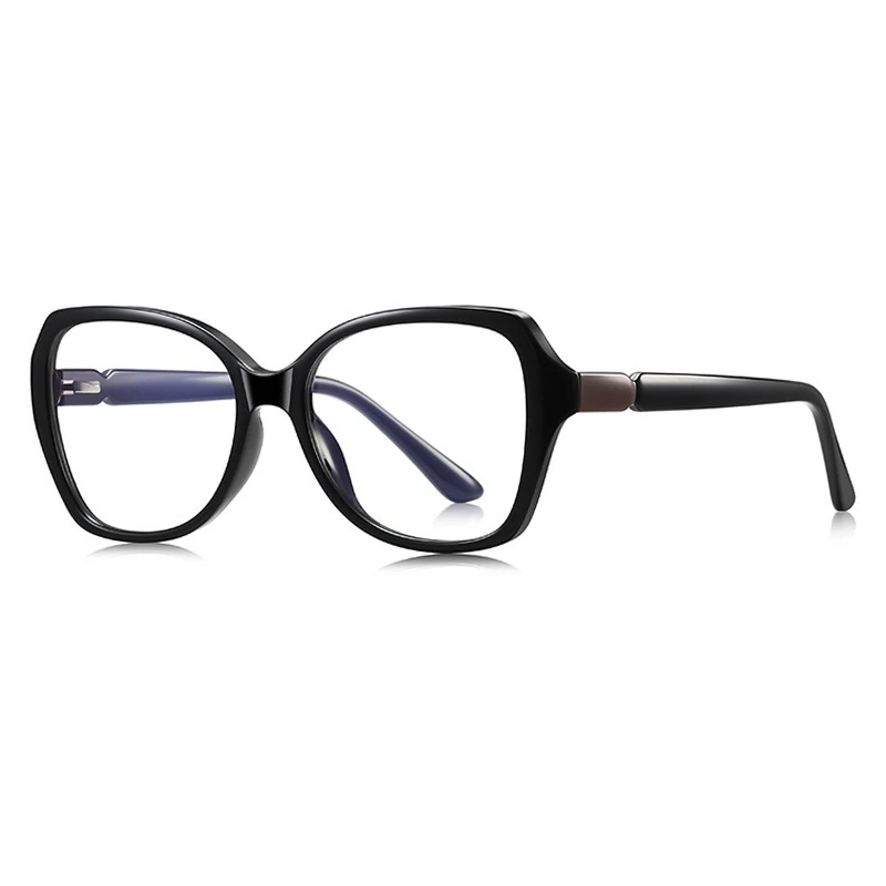 FOCUL Women Geometric Square Eyeglasses Full Frame HD Anti Blue Light Custom Myopia Prescription Glasses Round Optical Eyewear