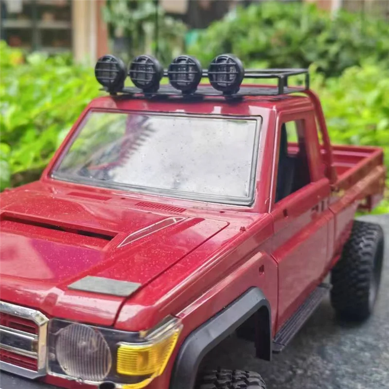 Universal Roof Racks Luggage Carrier Car Frame With LED Light For 1/12 MN82 RC Crawler Car Parts