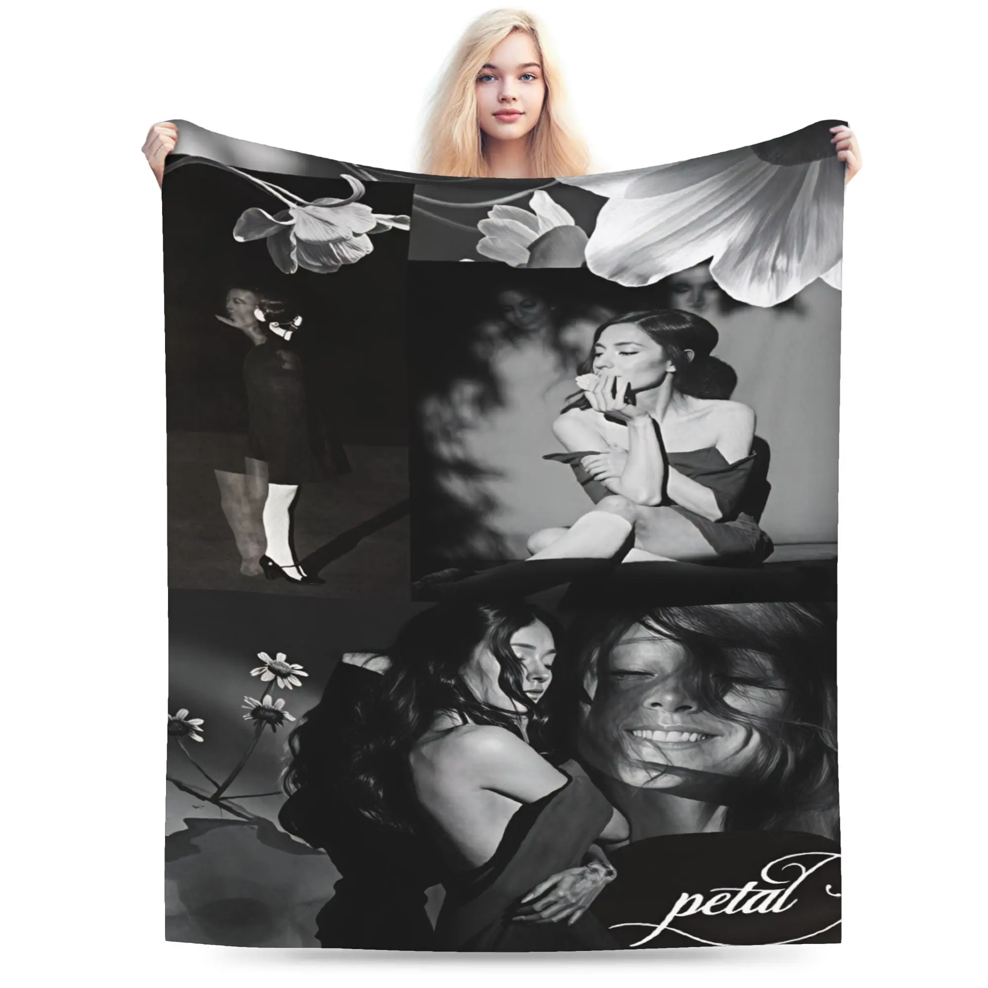 Arianas Grande  Warm Cozy Blankets For Chair Sofa Bed  Funny Throw Blanket Winter Travel Office Flannel Bedspread