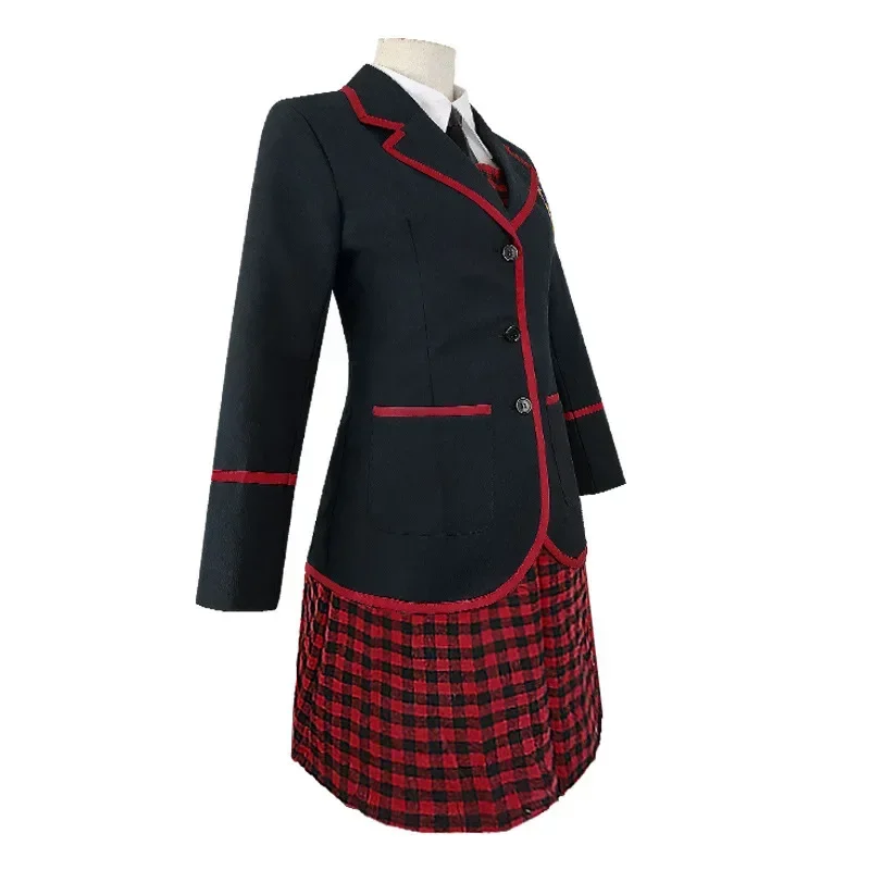 Película The Umbrella Academy número cinco mujeres hombres disfraz Cosplay vestidos de Halloween ropa universitaria uniforme escolar diario MN1