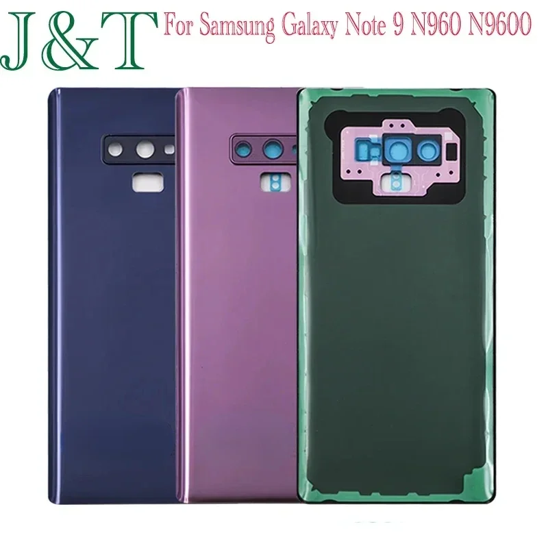 New For Samsung Galaxy Note 9 N960 N9600 N960F Battery Back Cover Rear Door Note9 3D Glass Panel Note9 Housing Case Camera Lens