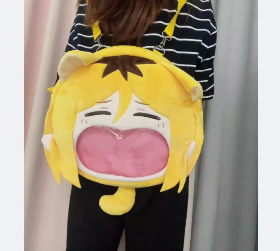 35*37CM Game Anime Kozume Kenma Cosplay Big Mouth Transparent itabag Student Zipper Backpack Messenger Bags Shoulder