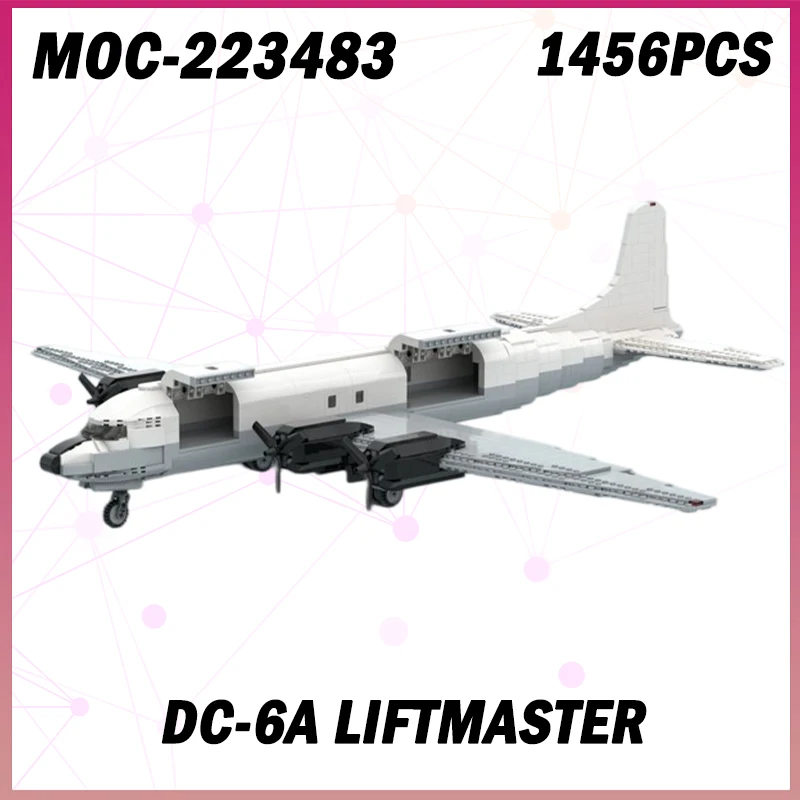

1456PCS MOC-223450 Military War DC-6A Liftmaster Building Blocks Assembling World War II Military Transport Fighter Jets GIFTS