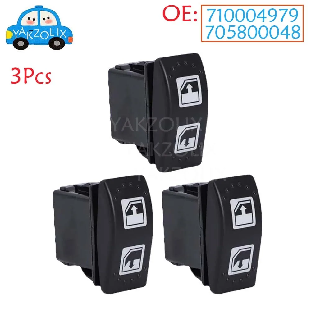 3Pcs For Can-Am Defender HD8 HD10 2016 2017 2018 2019 2020 Power Lifter Window Switch Button 710004979 705800048 Car Accessories