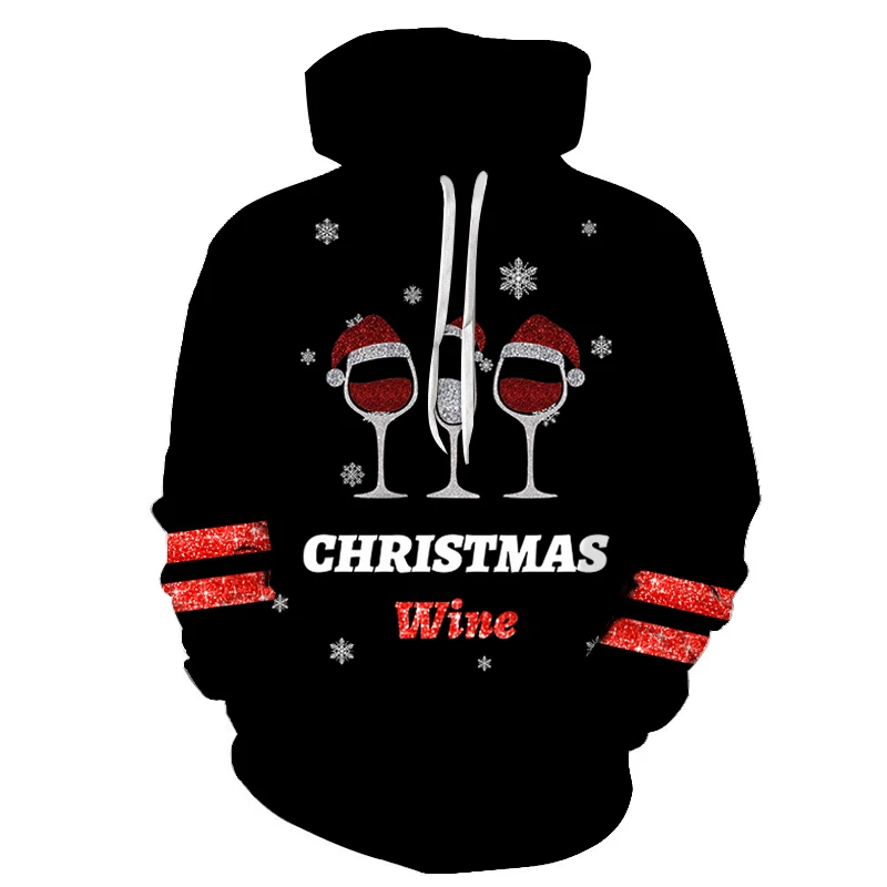 

Spring Autumn Casual Christmas Men's Hoodie 3D Printed Funny Pullover Top New Leisure Fashion Cartoon Christmas Unisex Clothing