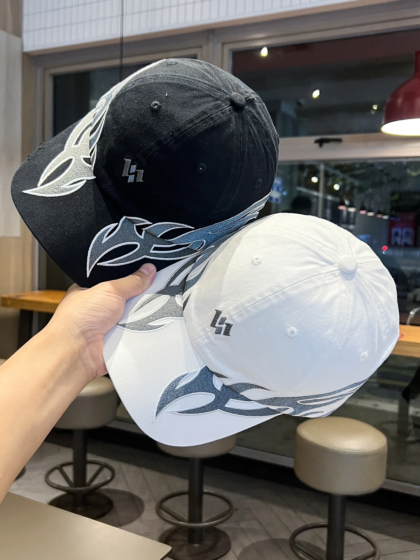 

Embroidered baseball caps for men and women deep top big head circumference visor hat street cap tide
