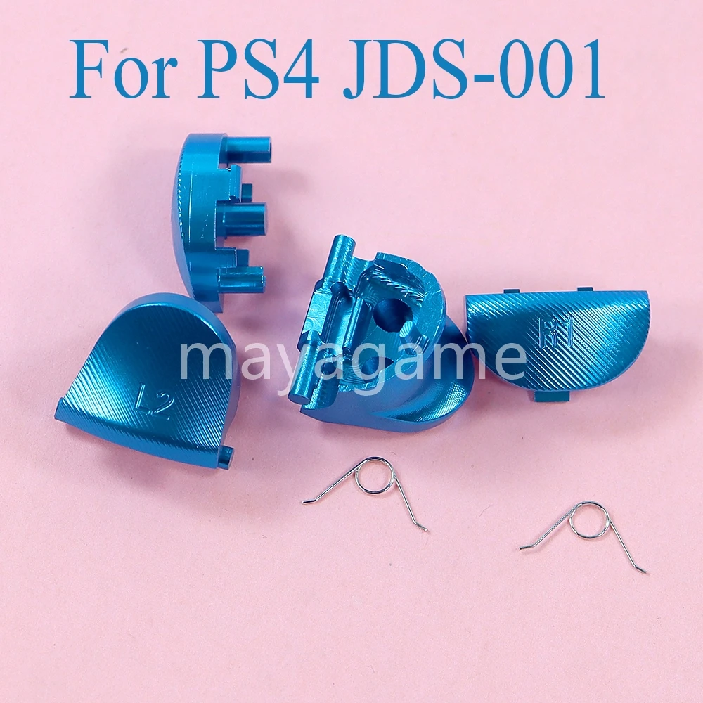 20sets Replace Metal Buttons R1 L1 R2 L2 Triggers 4 for PS4 JDS-010 JDS-001 Controller Game Accessories with 2 Spring