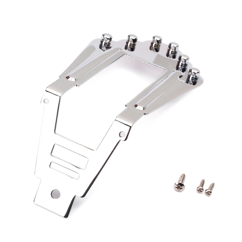 

Silver Guitar Bridge Tailpiece 6-String Jazz Electric GA419 Adjustable Height Trapezoidal Compatible Accessories Parts