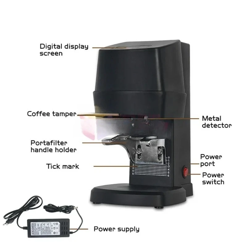 Automatic Electric Bean Powder Flat Press Stainless Steel With Power Supply Tamper Coffee Tool Electric 58MM