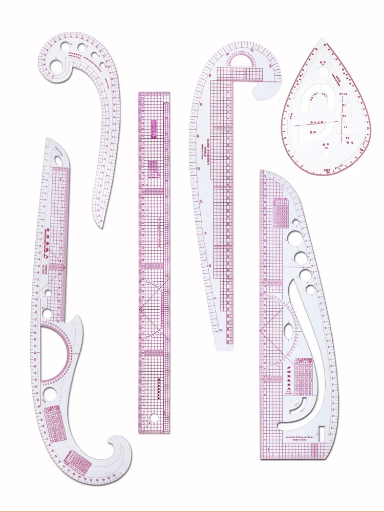 フレンチカーブメトリックソーイングウェア定規、洋裁、テーラーグレード、カーブルール、パターン作成用の測定