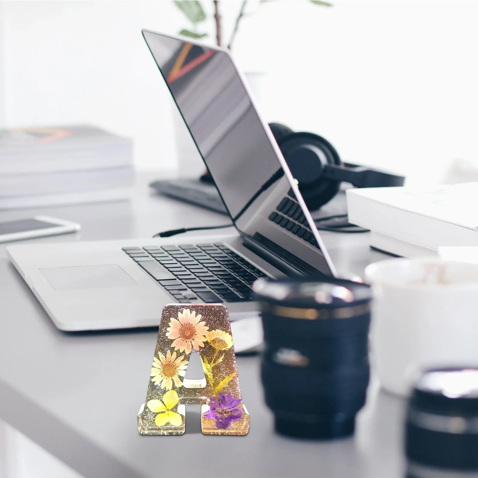 

1Pcs English Letter Mold Large Silicone Non-Stick DIY Epoxy Craft Ornament Desktop Decoration Art Mold Ornament Casting Molds