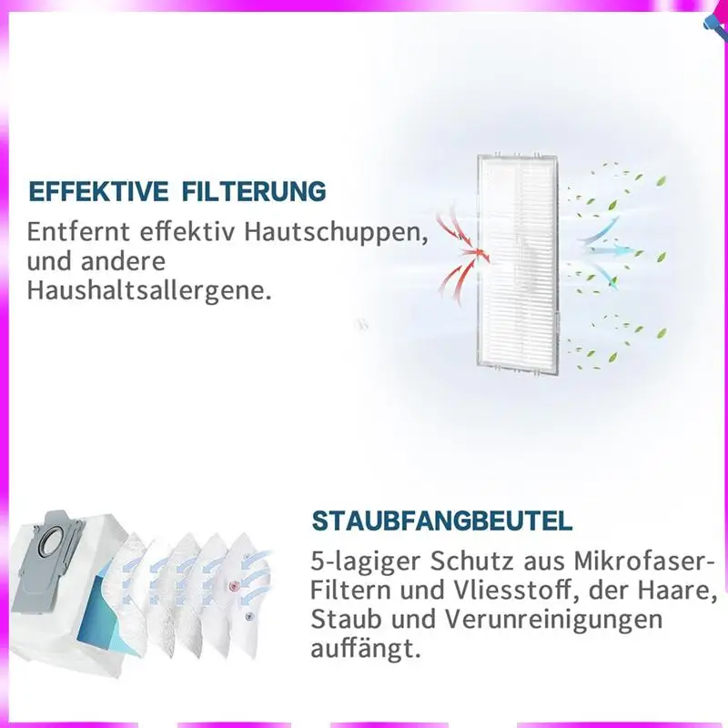 N96R For Roborock S7 Maxv Ultra, Main Side Brush Hepa Filter Mop Cloth Dust Bags Replacement Parts Accessories