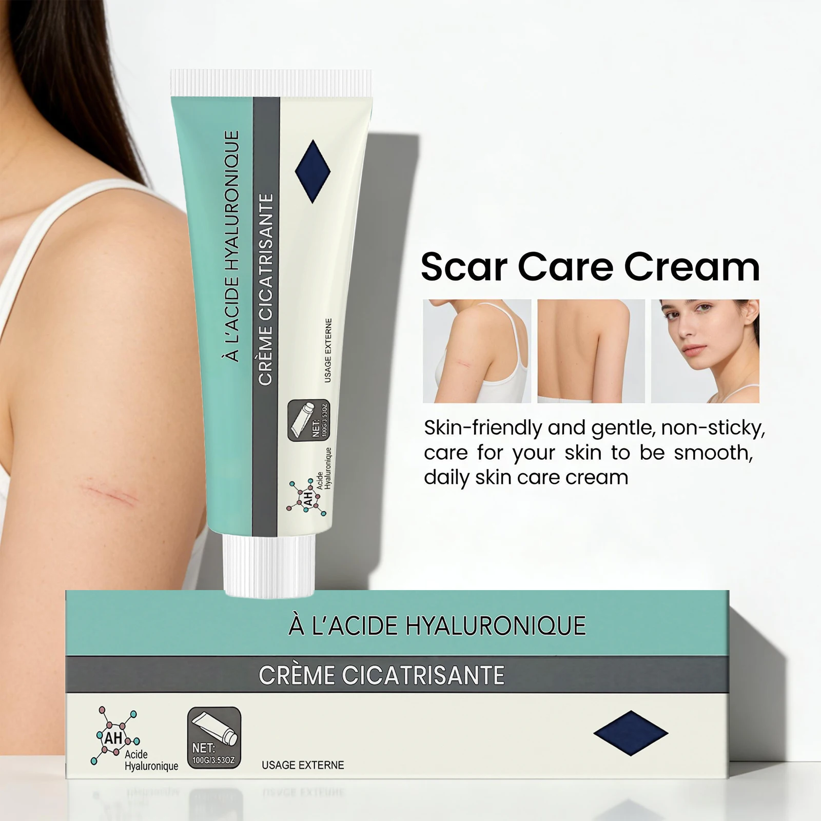 Scar Fading Cream Reduce Scars Improve Acne Marks Deep Hydration Repair Skin Moisturizing Scar Lightening Soothing Cream