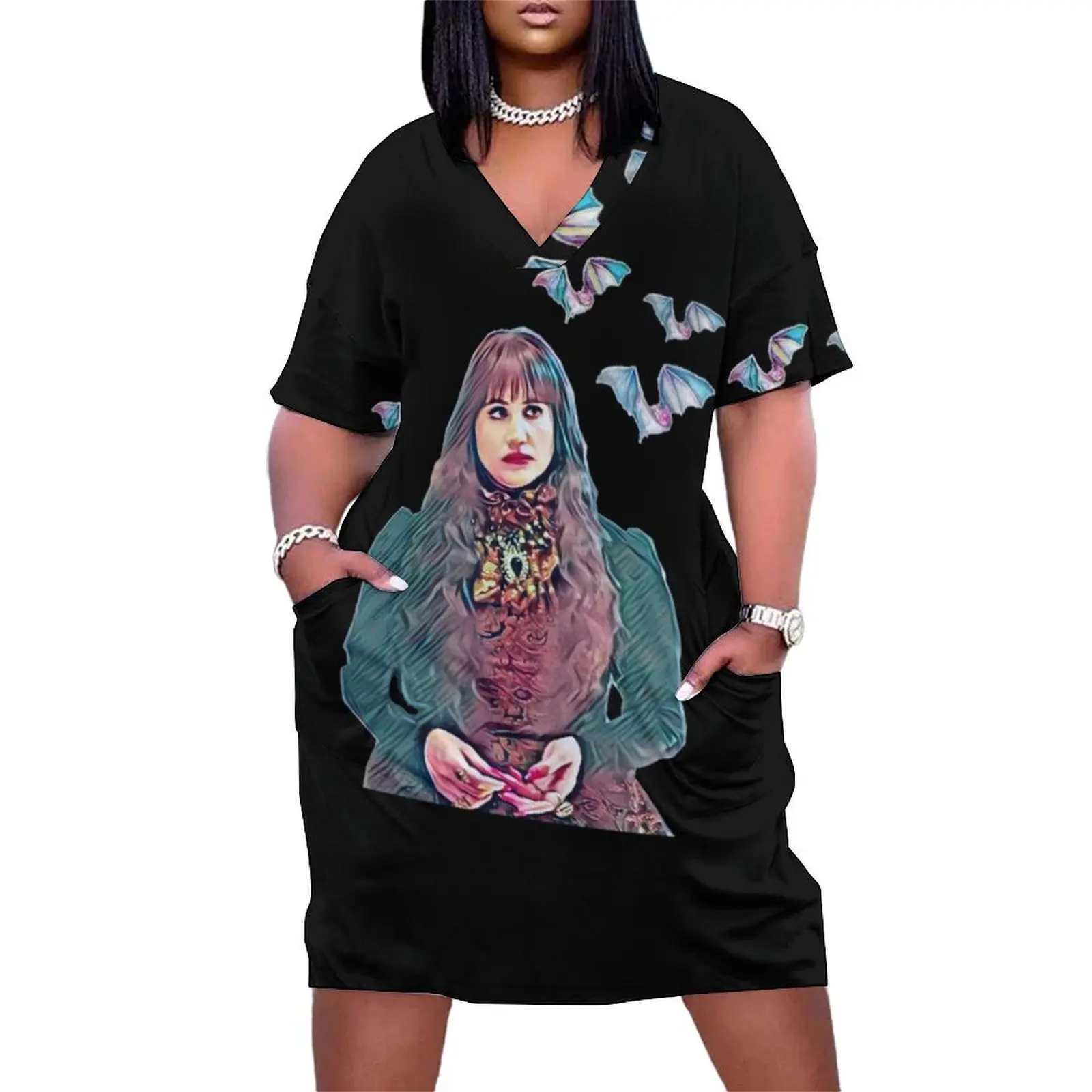 Vampire Nadja T-Shirt Loose Pocket Dress Dress for girls Aesthetic clothing