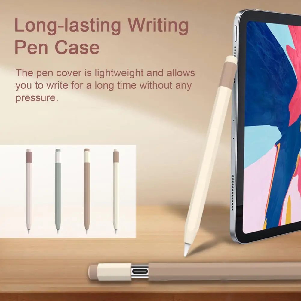 

Lightweight Pen Cover Long-lasting Writing Pen Case Protective Silicone Sleeve for Apple Pencil Tablet Touch Pen for Tablet